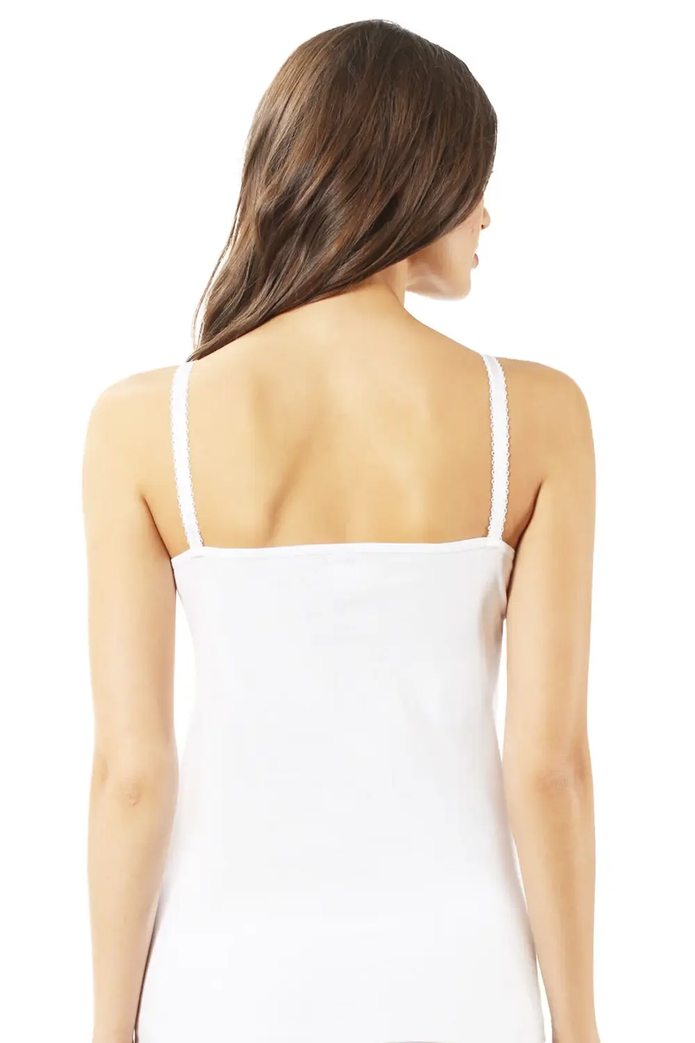 Kadın Ribana Pamuklu Güpürlü Esnek Rahat İnce Askılı Atlet