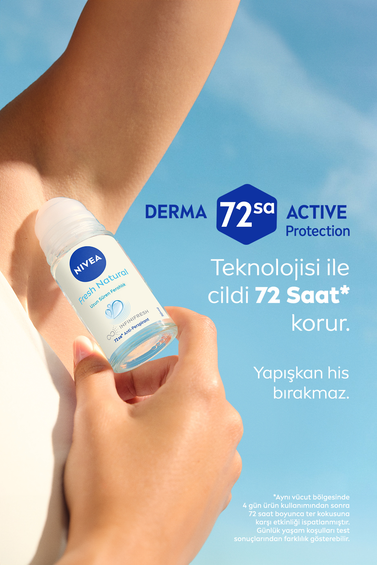Nivea Kadın Roll-On Deodorant Fresh Natural 50Ml, 72 Saat Anti-Perspira