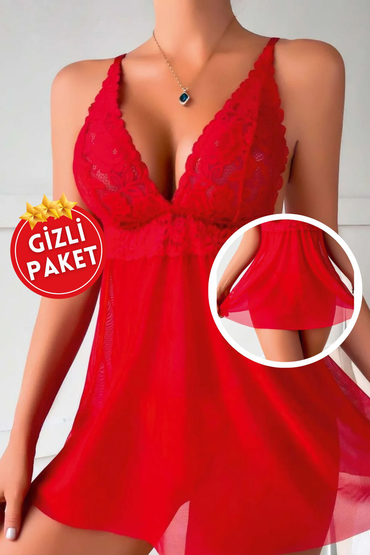Kadın Romantik Kırmızı Dantelli Fırfırlı Etekli Fiyonklu Seksi Tanga ve Tül Gecelik, Bodysuit Kadın Romantik Kırmızı Dantelli Fırfırlı Etekli Fiyonklu Seksi Tanga ve Tül Gecelik, Bodysuit