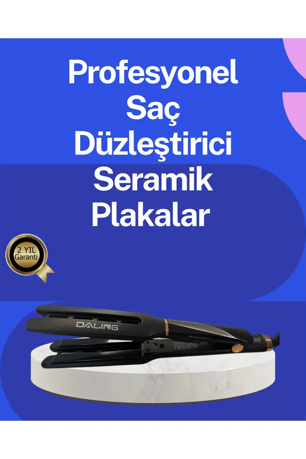 Kadın Saç Düzleştirici Seyahat Dostu 5 Kademeli Isı Kontrolü