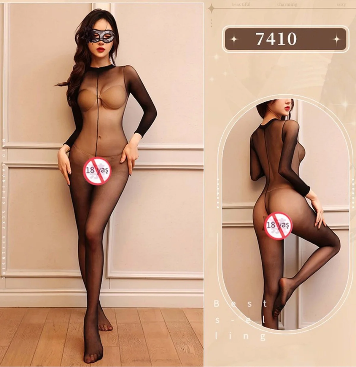 Kadın Seksi Özel Bölgesi Açık Büyük Bedenlere Uygun Siyah