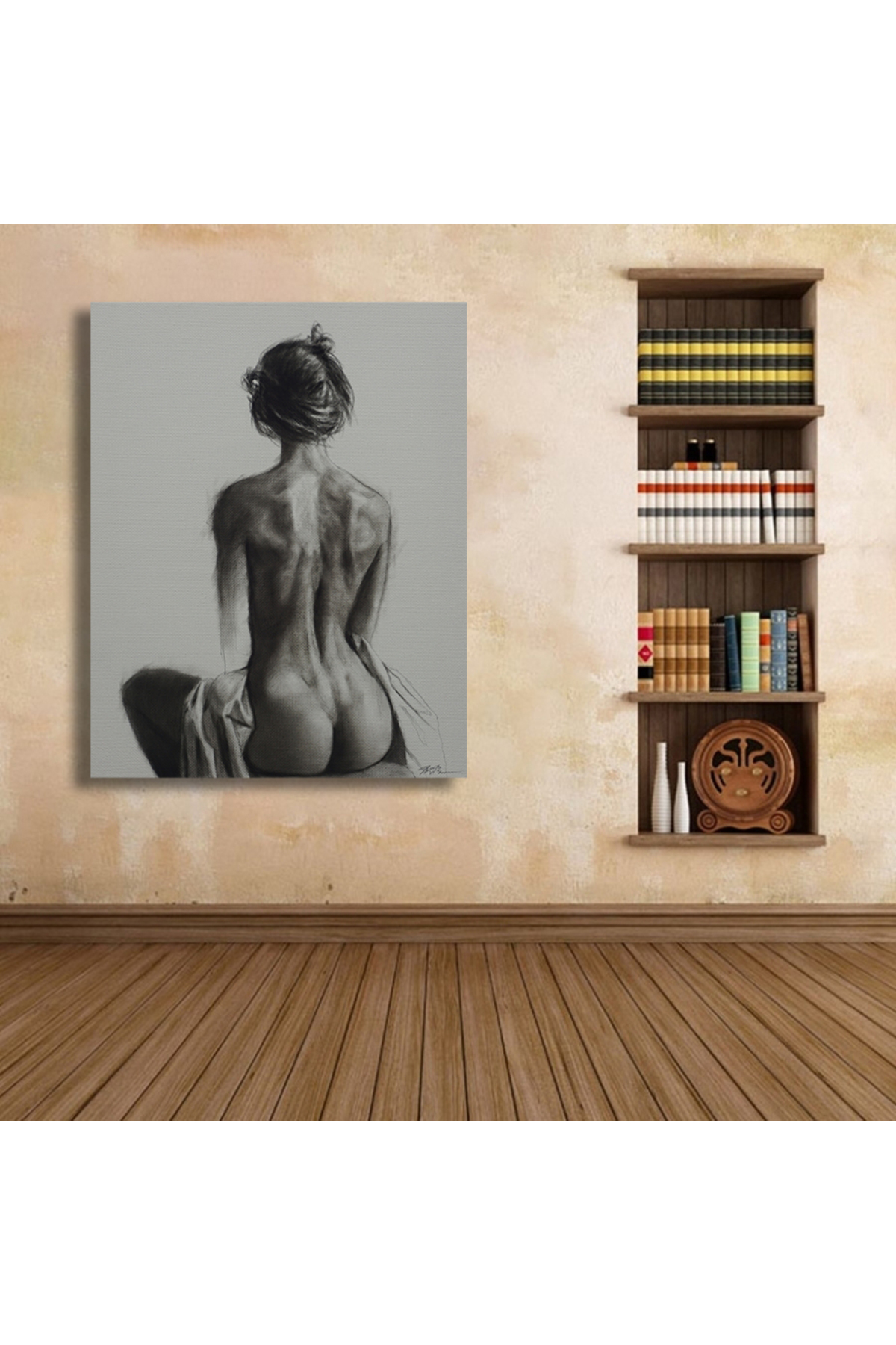 Korkmazkanvas Kadın Sırtı, Sanat. Kanvas Tablo