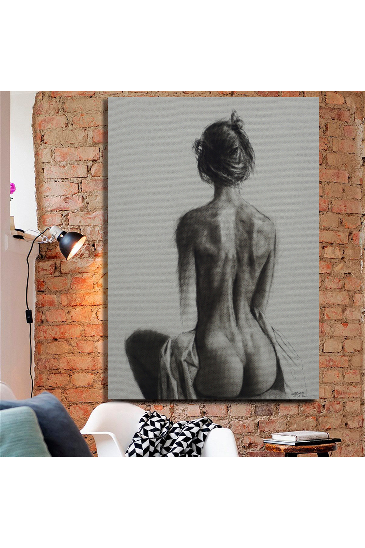 Korkmazkanvas Kadın Sırtı, Sanat. Kanvas Tablo