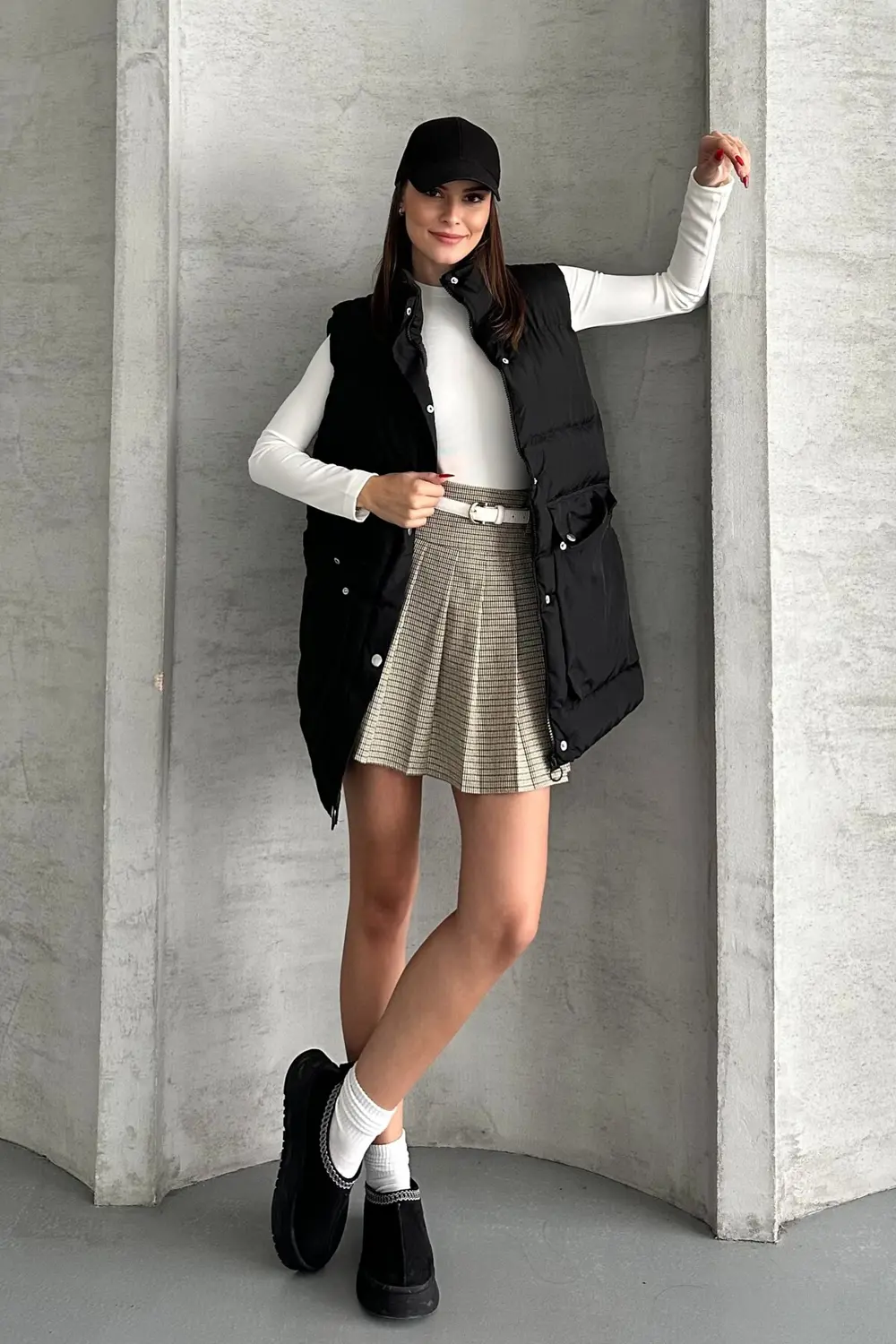 Moda Armanc Kadın Şişme Yelek - Cepli Fermuarlı Günlük Şişme Yelek