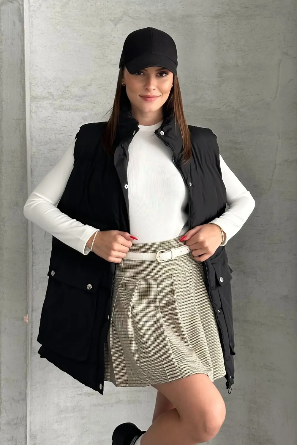 Moda Armanc Kadın Şişme Yelek - Cepli Fermuarlı Günlük Şişme Yelek