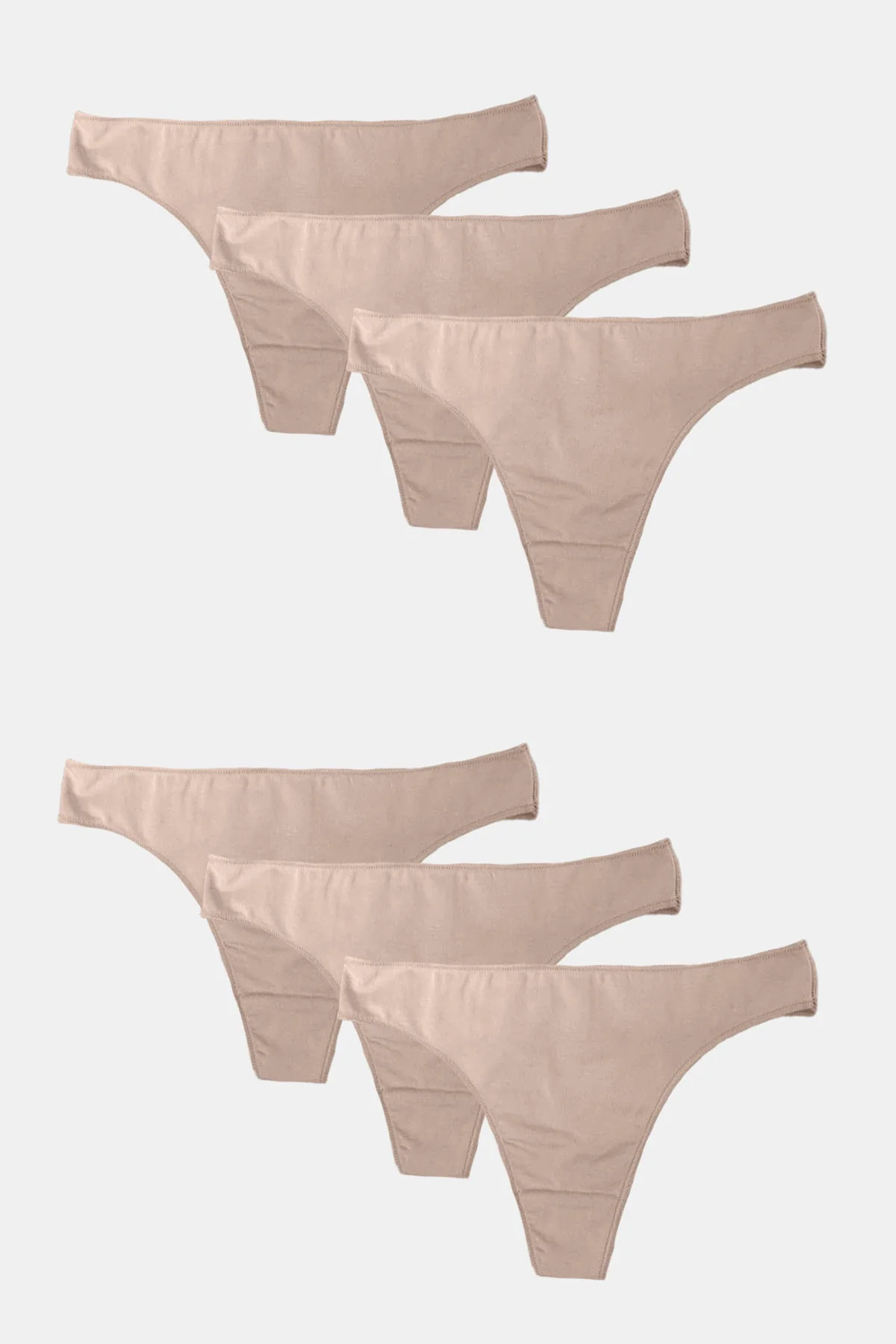 Kadın Ten 6 Lı Paket Modal String Tanga 186