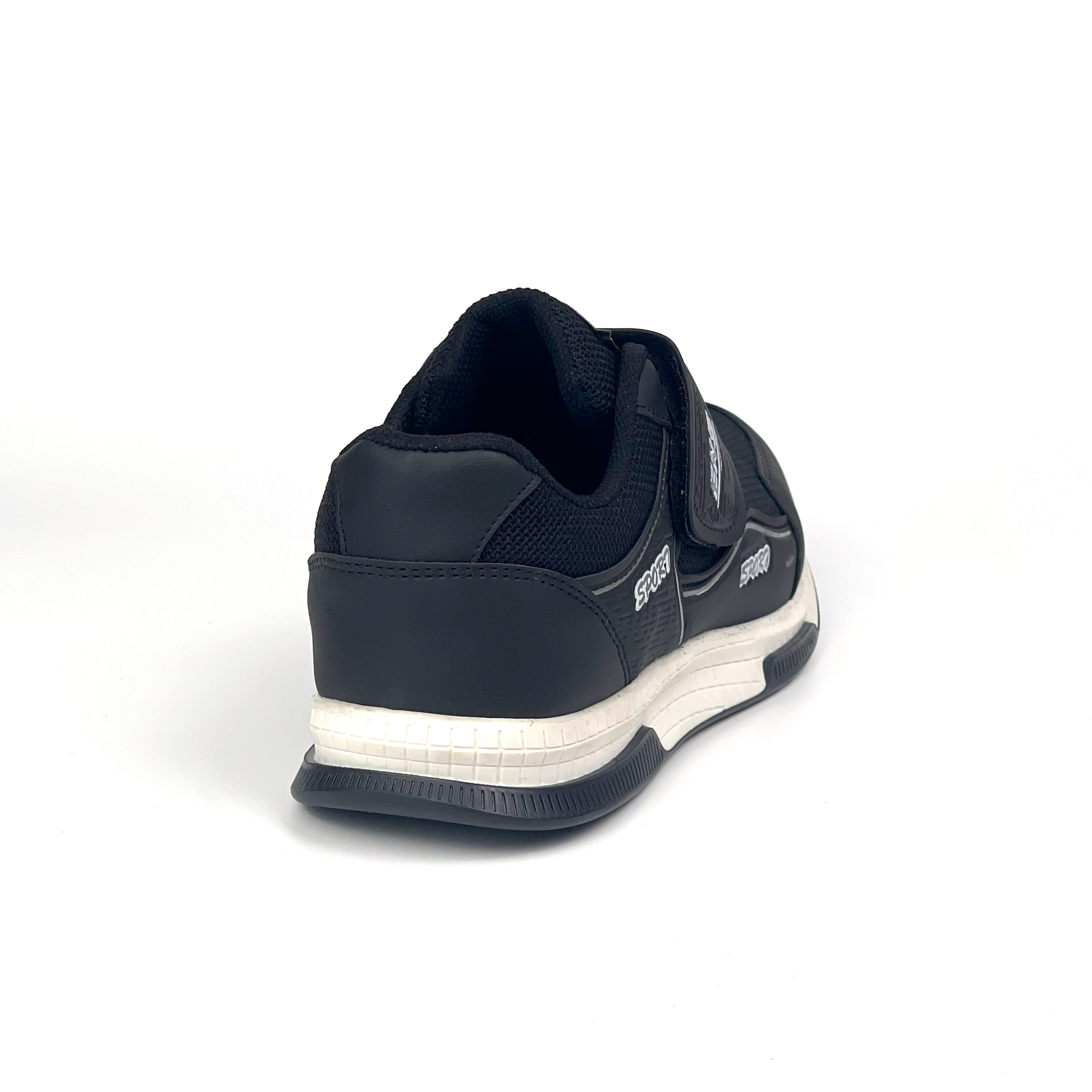 Kajila Kadın Siyah Beyaz Bağcıksız Cırtlı Hafif Rahat Günlük Sneaker Spo