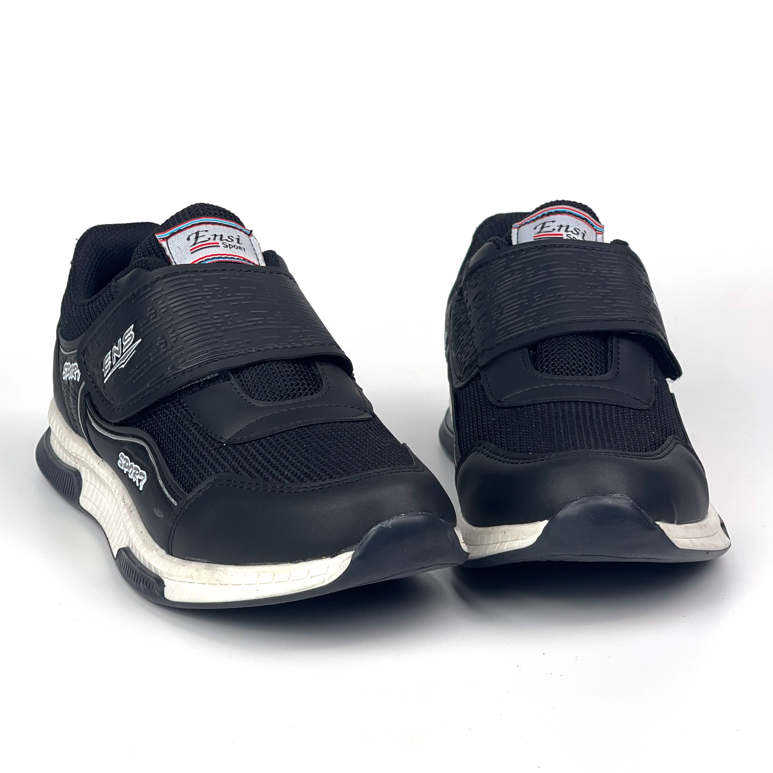 Kajila Kadın Siyah Beyaz Bağcıksız Cırtlı Hafif Rahat Günlük Sneaker Spo