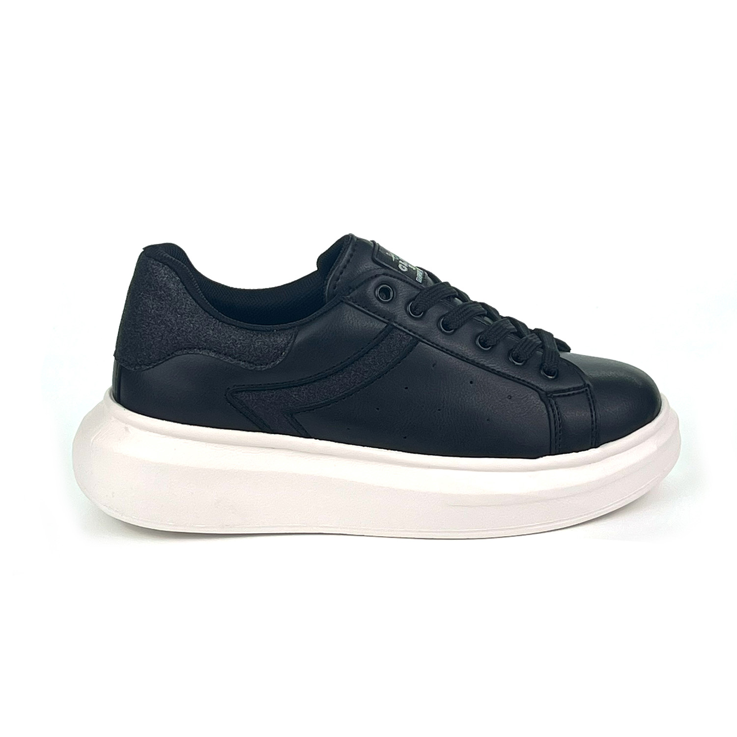 Kadın Siyah Beyaz Simli Rahat Günlük Sneaker Spor Ayakkabı Kadın Siyah Beyaz Simli Rahat Günlük Sneaker Spor Ayakkabı