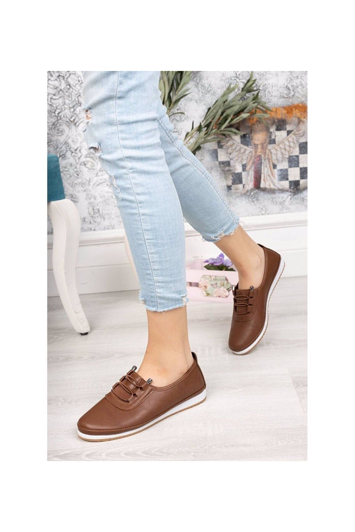 Nayad Bal Kadın Siyah Cilt Günlük Rahat Ortopedik Taban Babet Ayakkabı