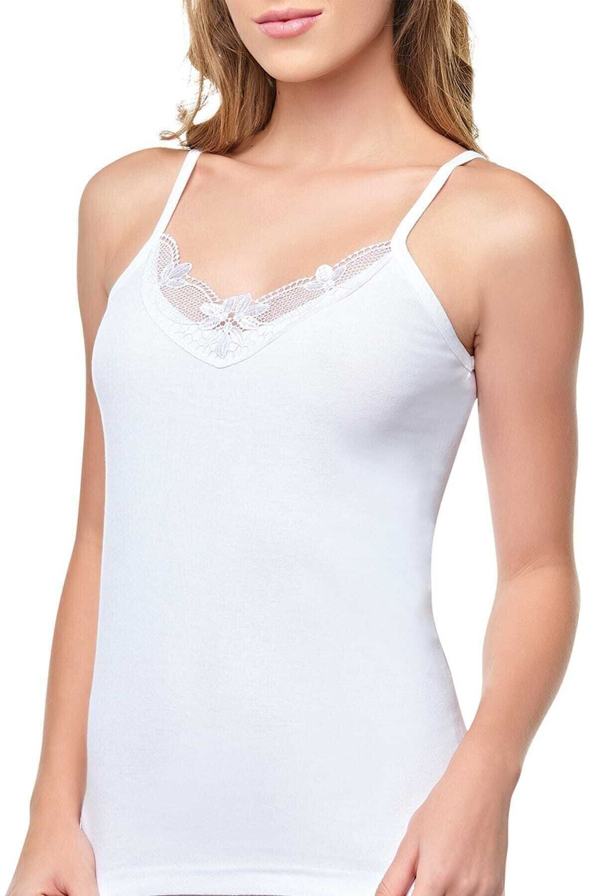 Tutku Kadın Siyah Elastan Likralı Pamuklu İp Askılı Body 3'Lü Paket