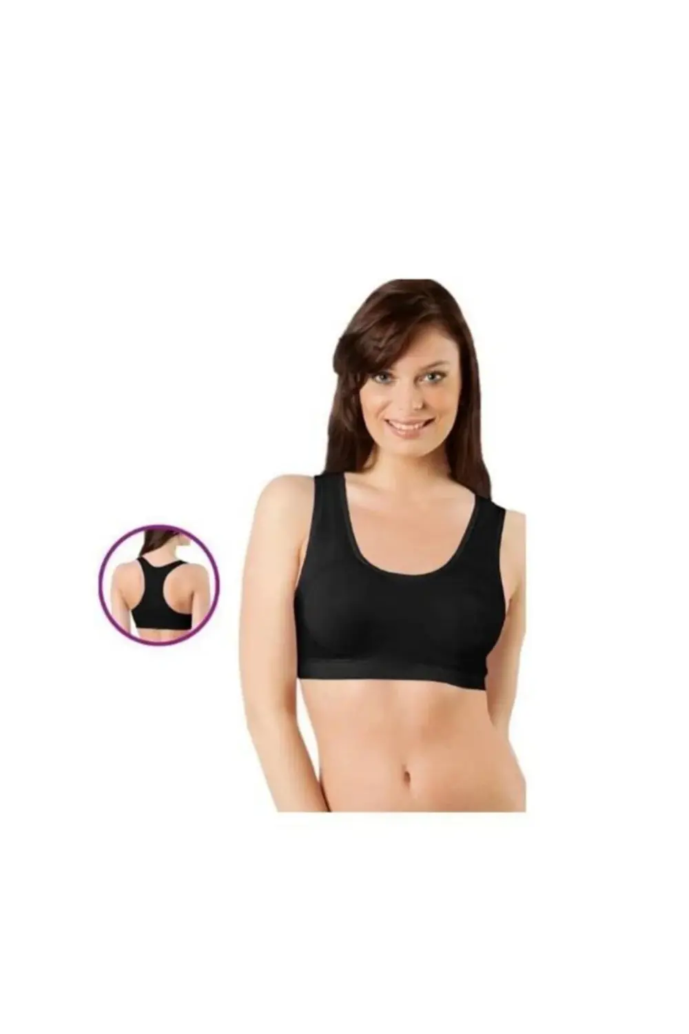 Kadın Siyah Elite Destekli Sporcu Büstiyer