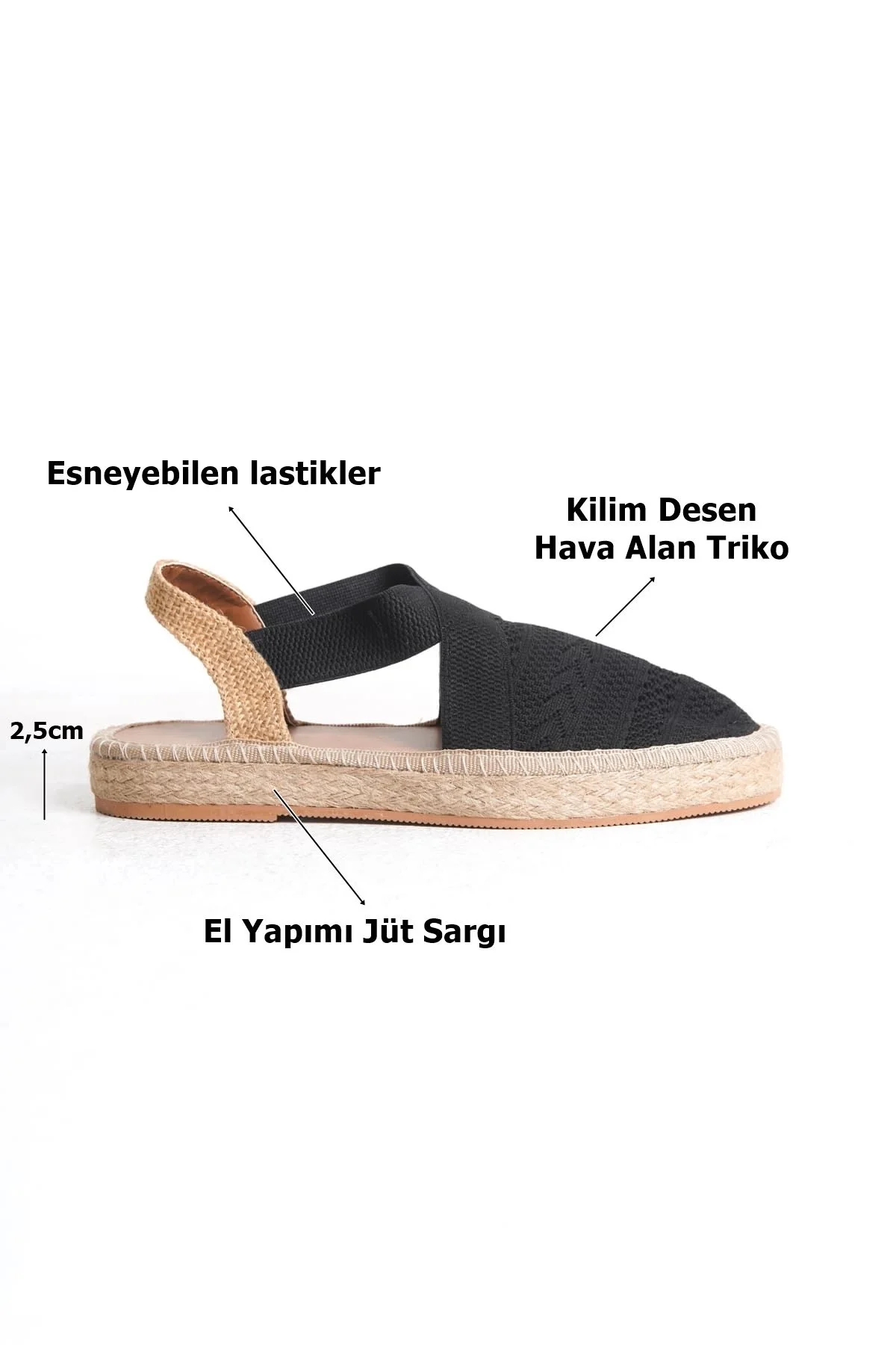 Kadın Siyah Espadril Ayakkabı TR19MY01A