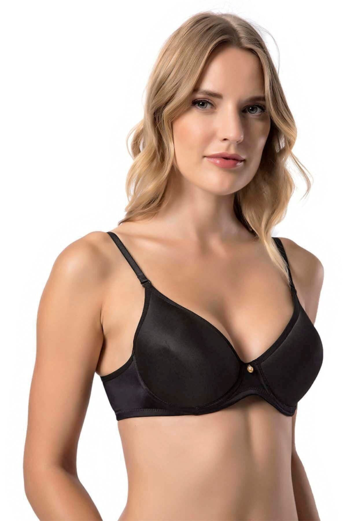Kadın Siyah Fanetta Soft Micro Battal Sütyen Yeni Sezon