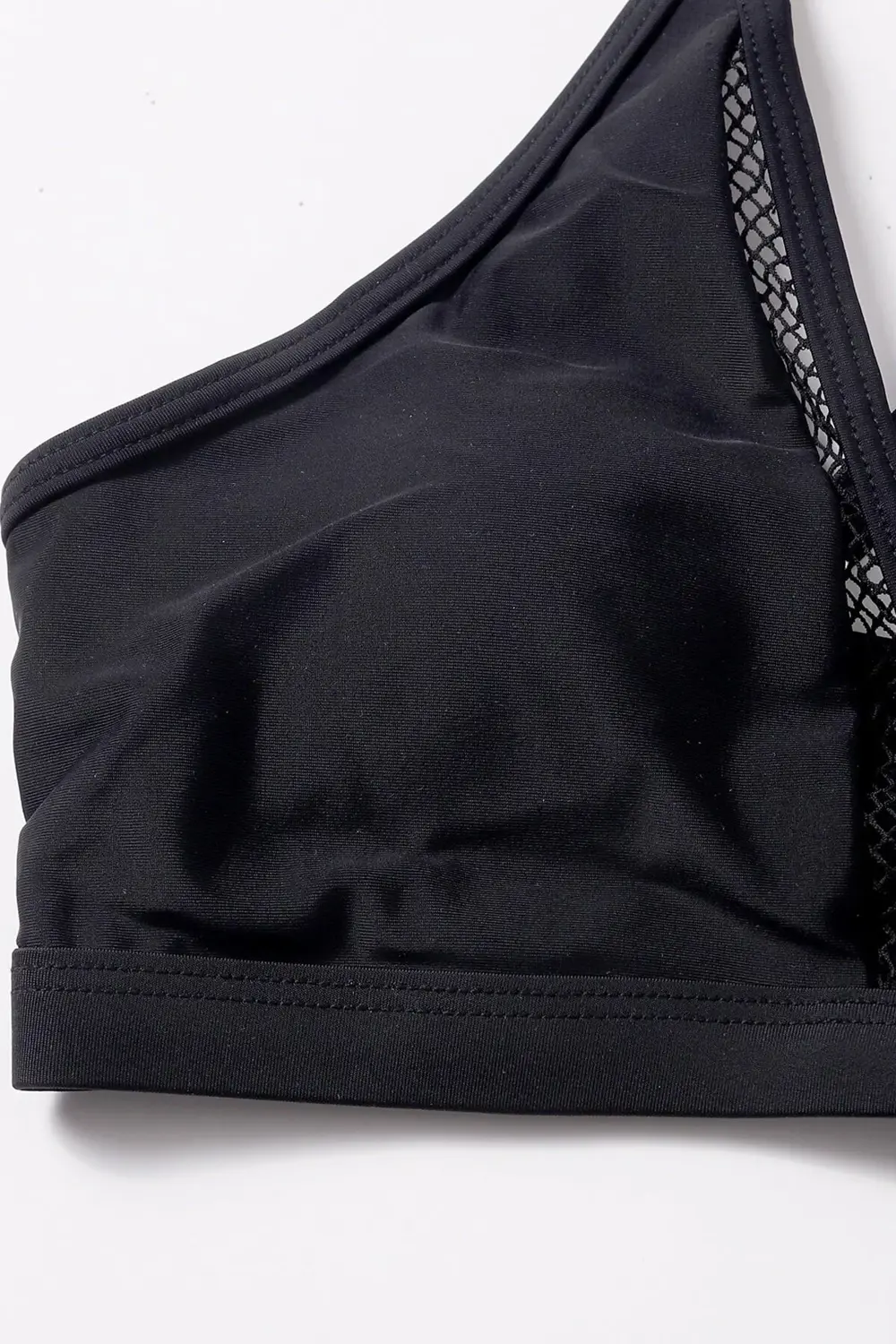 Kadın Siyah File Detaylı Özel Bikini Takımı