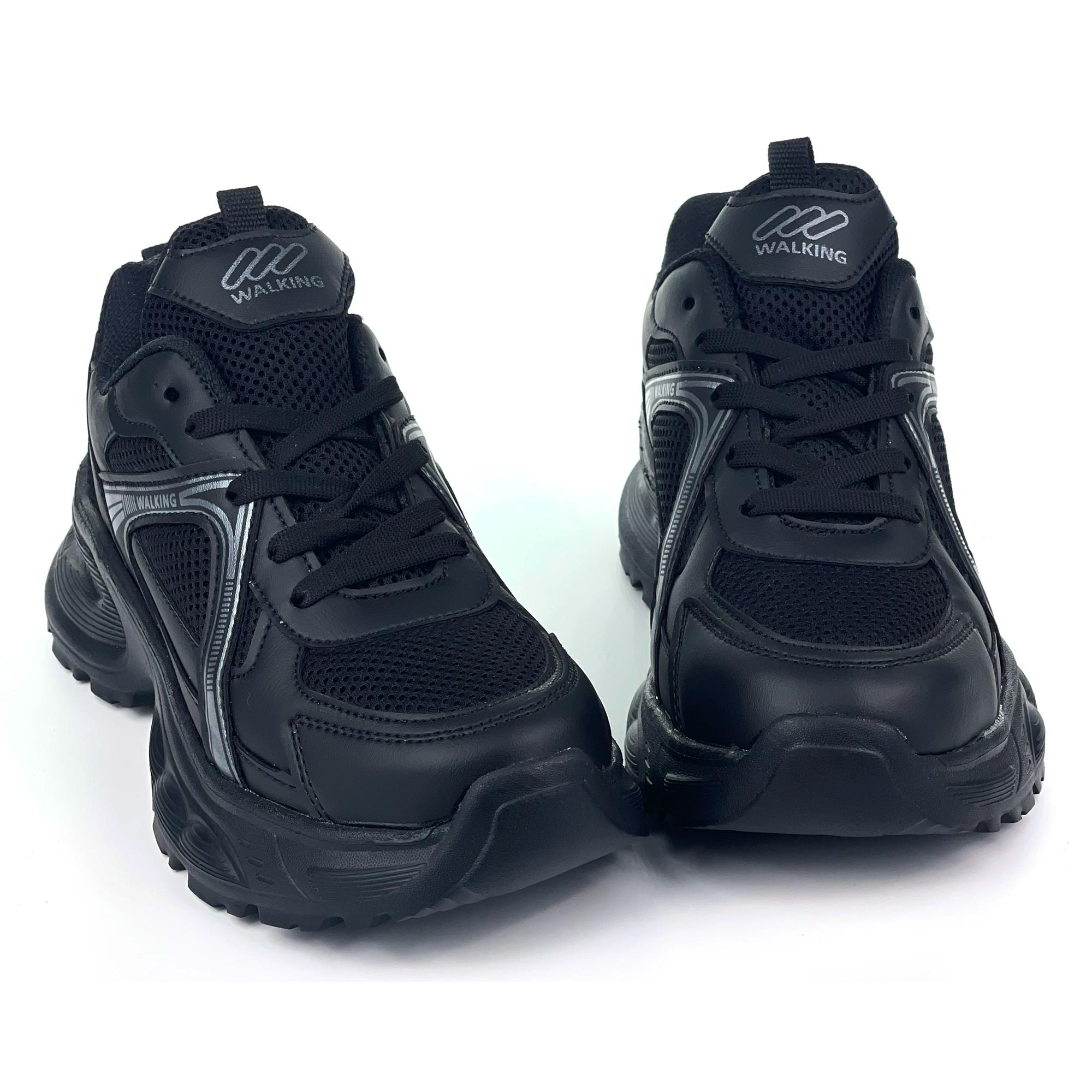 Kadın Siyah Füme Hafif Fileli Günlük Rahat Sneaker Spor Ayakkabı