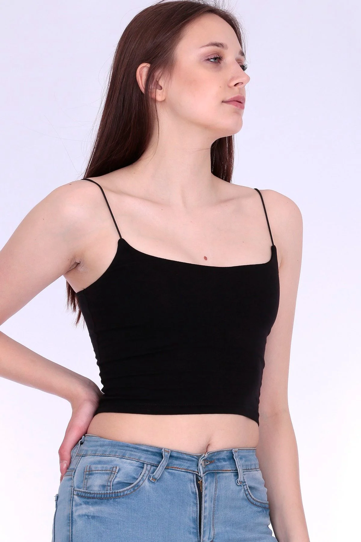 Kadın Siyah Ip Askılı Crop Fit Bluz Fiyatı, Yorumları ve Özellikleri