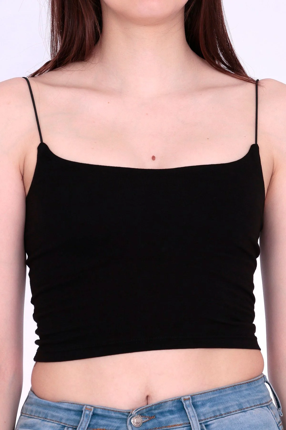 Kadın Siyah Ip Askılı Crop Fit Bluz Fiyatı, Yorumları ve Özellikleri