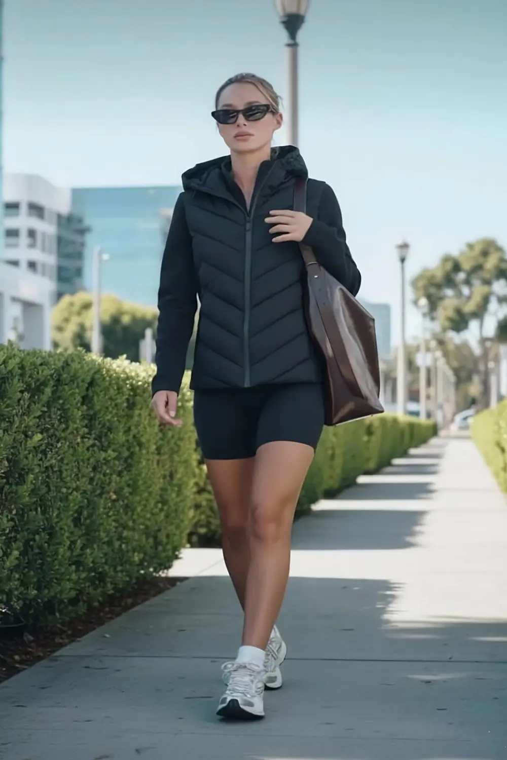 Kadın Siyah Kapüşonlu Termal Şişme Mont - ZR Range Rover Mom Kont