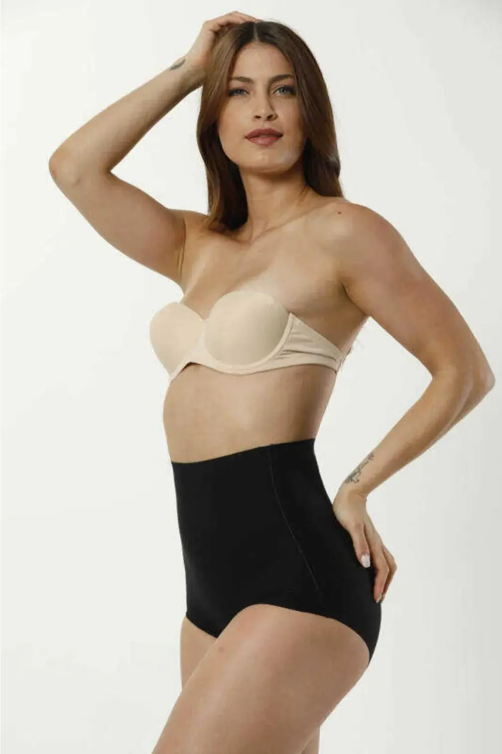 Kadın Siyah Lazer Kesim Slip Korse 2005