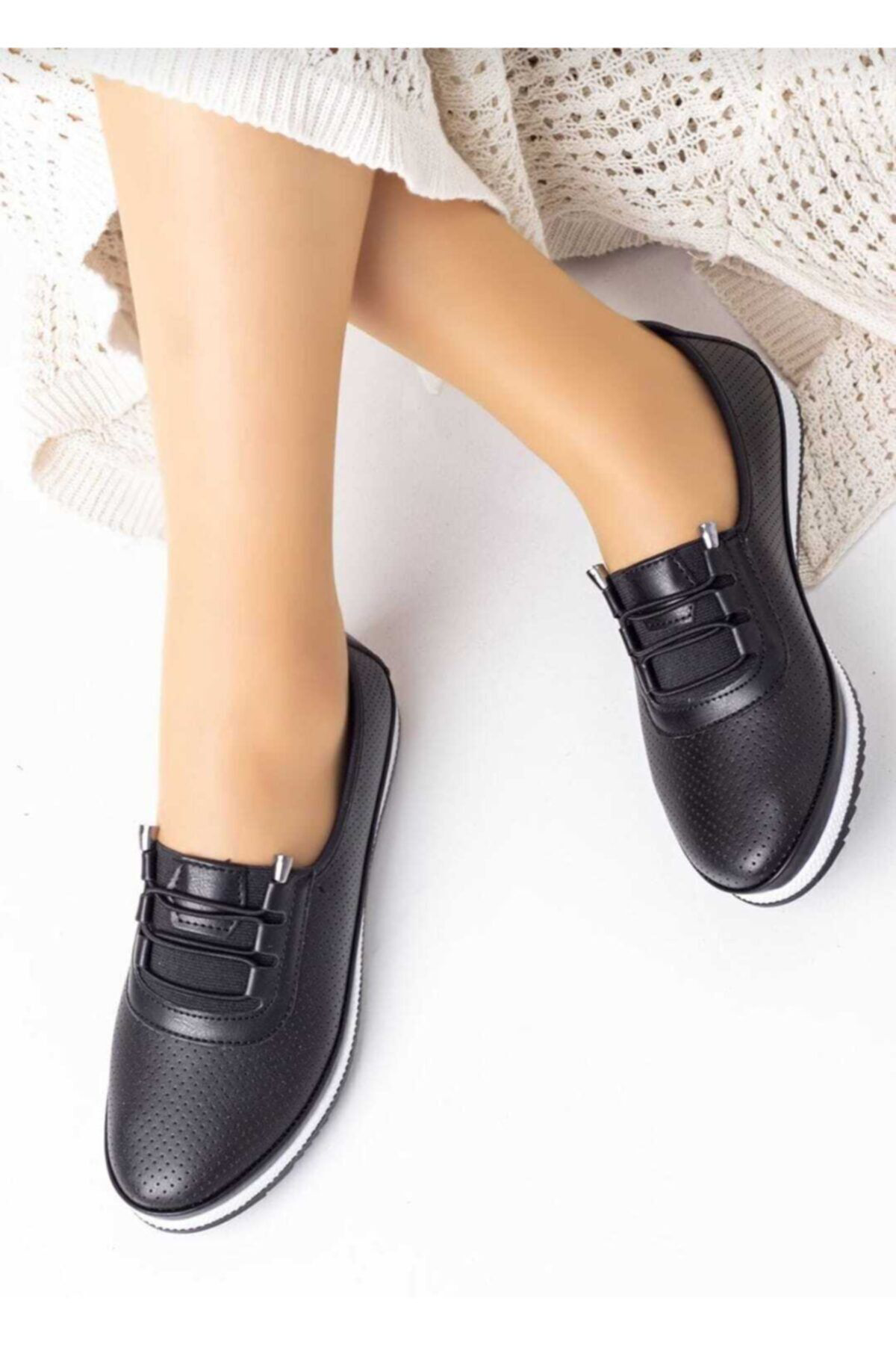 Kadın Siyah Ortopedik Anne Babet Ayakkabı