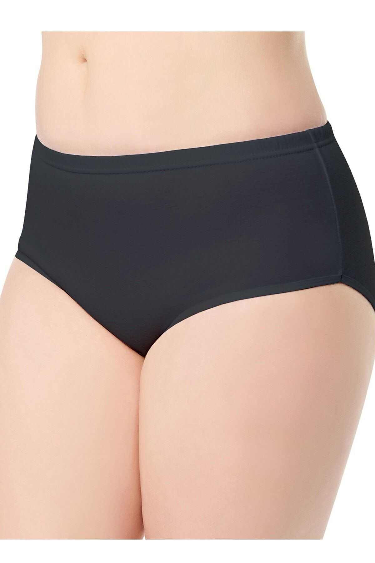 Tutku Kadin Siyah Pamuk Ribana Bato Külot 4'Lü Paket