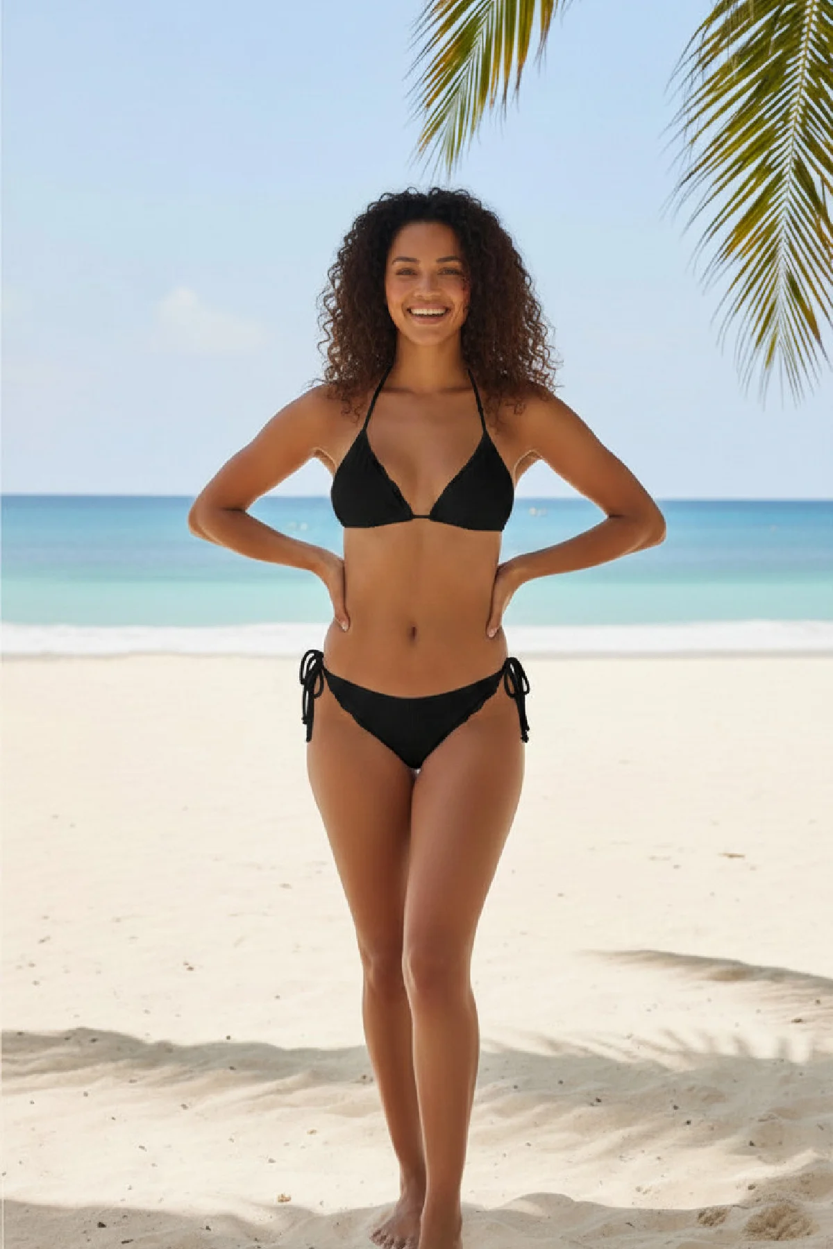 Kadın Siyah Pedli Dantel Bikini Takımı - Bağlamalı Push Up Plaj Modeli Fiyatı, Yorumları ve Özellikleri