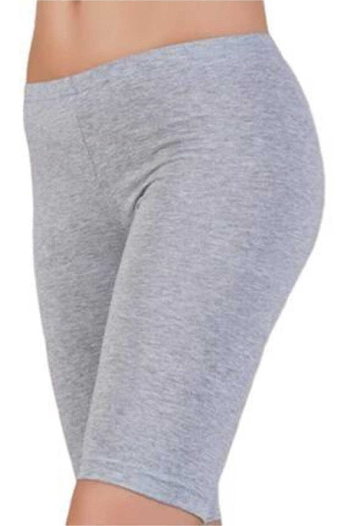 Kota Kadın Siyah Penye Düz Desensiz Yüksek Bel Dizüstü Kısa Tayt