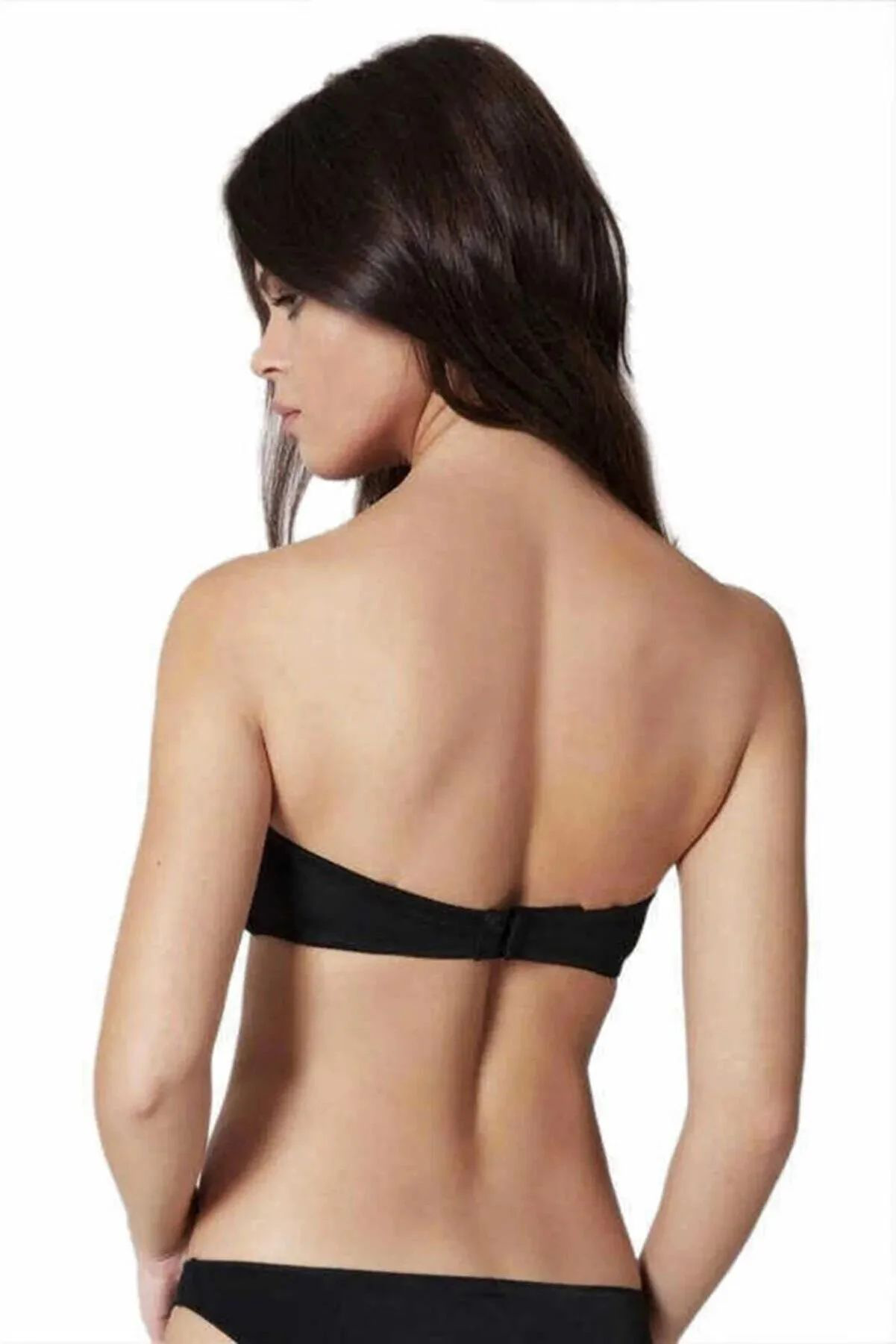 Kadın Siyah Push-up Dolgulu Straples Sütyen 2850