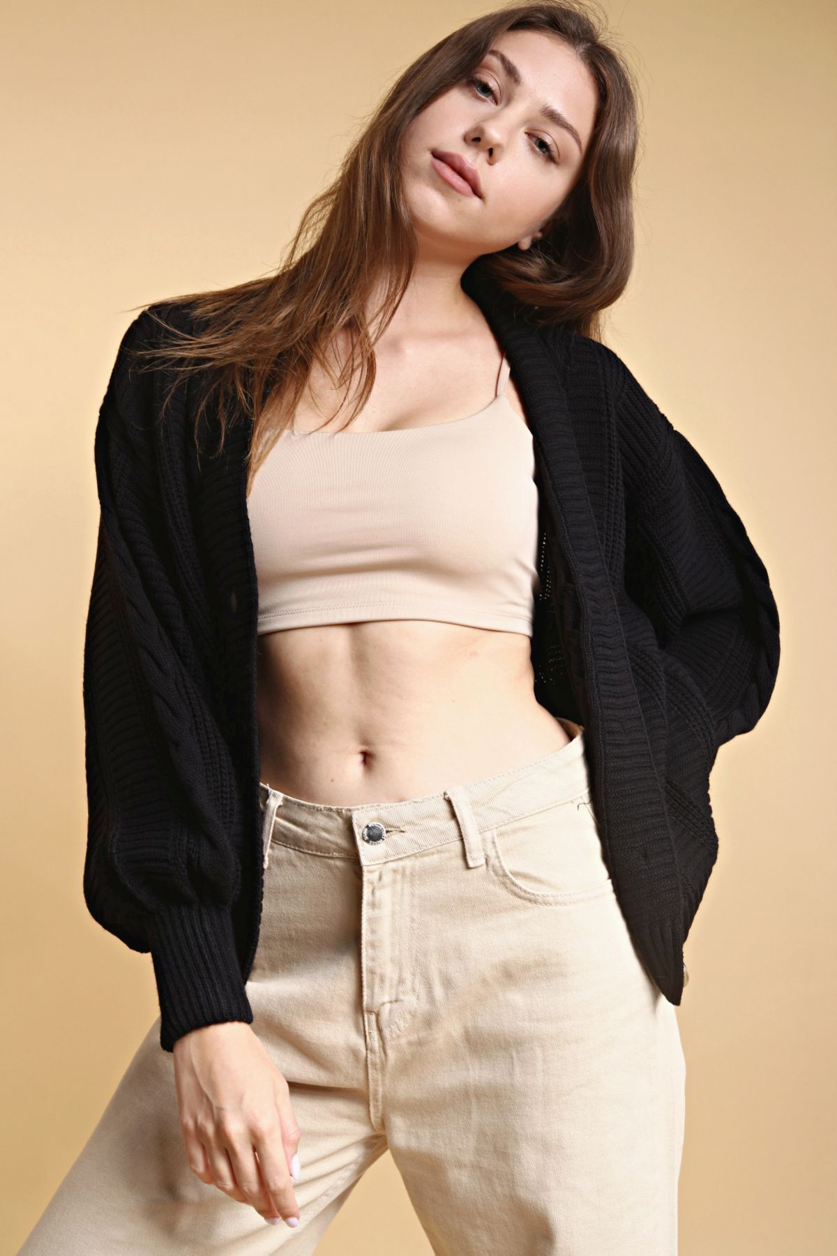 Dreamlike Saç Örgülü Triko Hırka