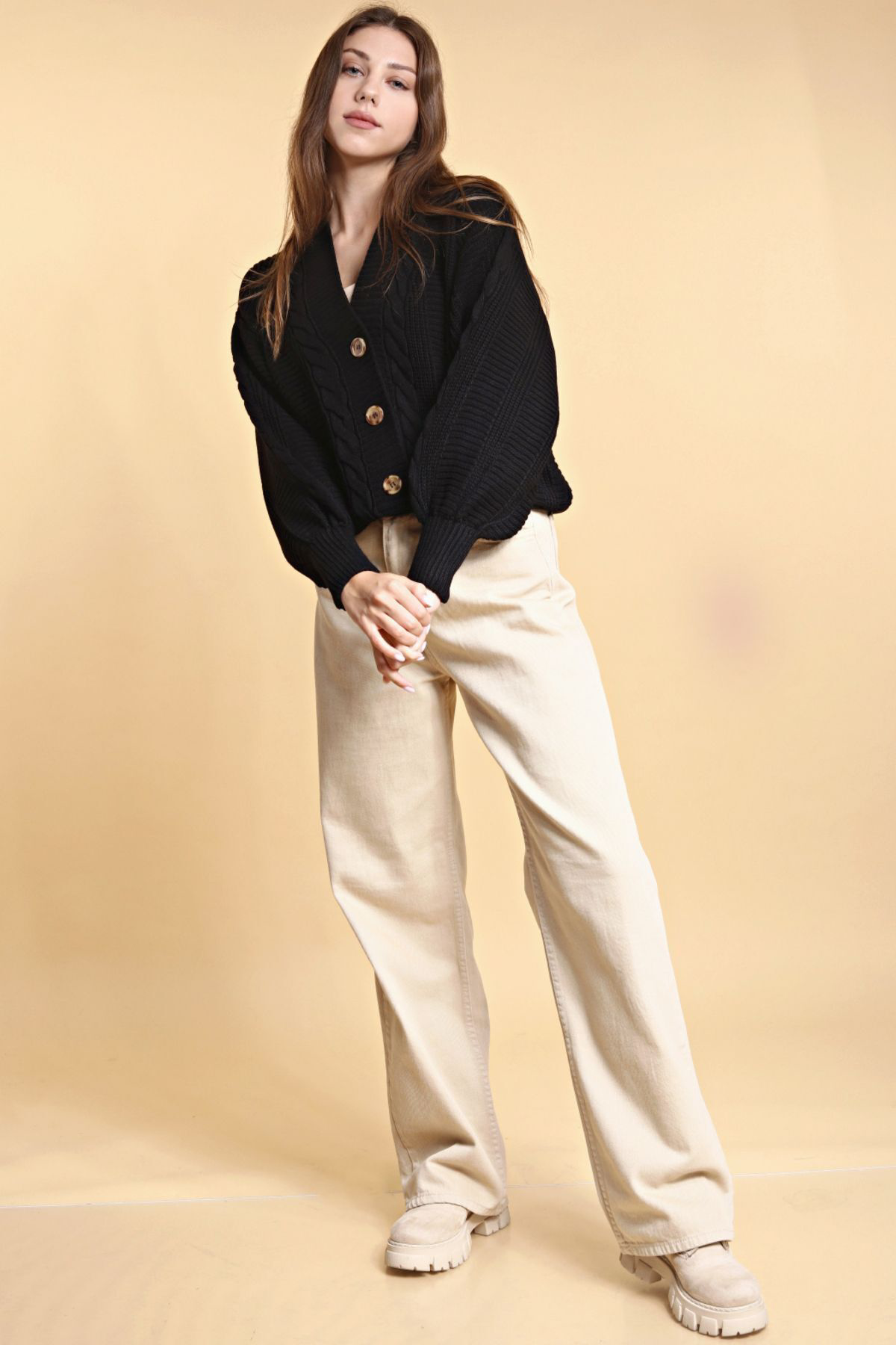 Dreamlike Saç Örgülü Triko Hırka