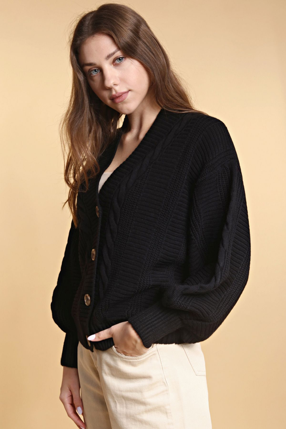 Dreamlike Saç Örgülü Triko Hırka