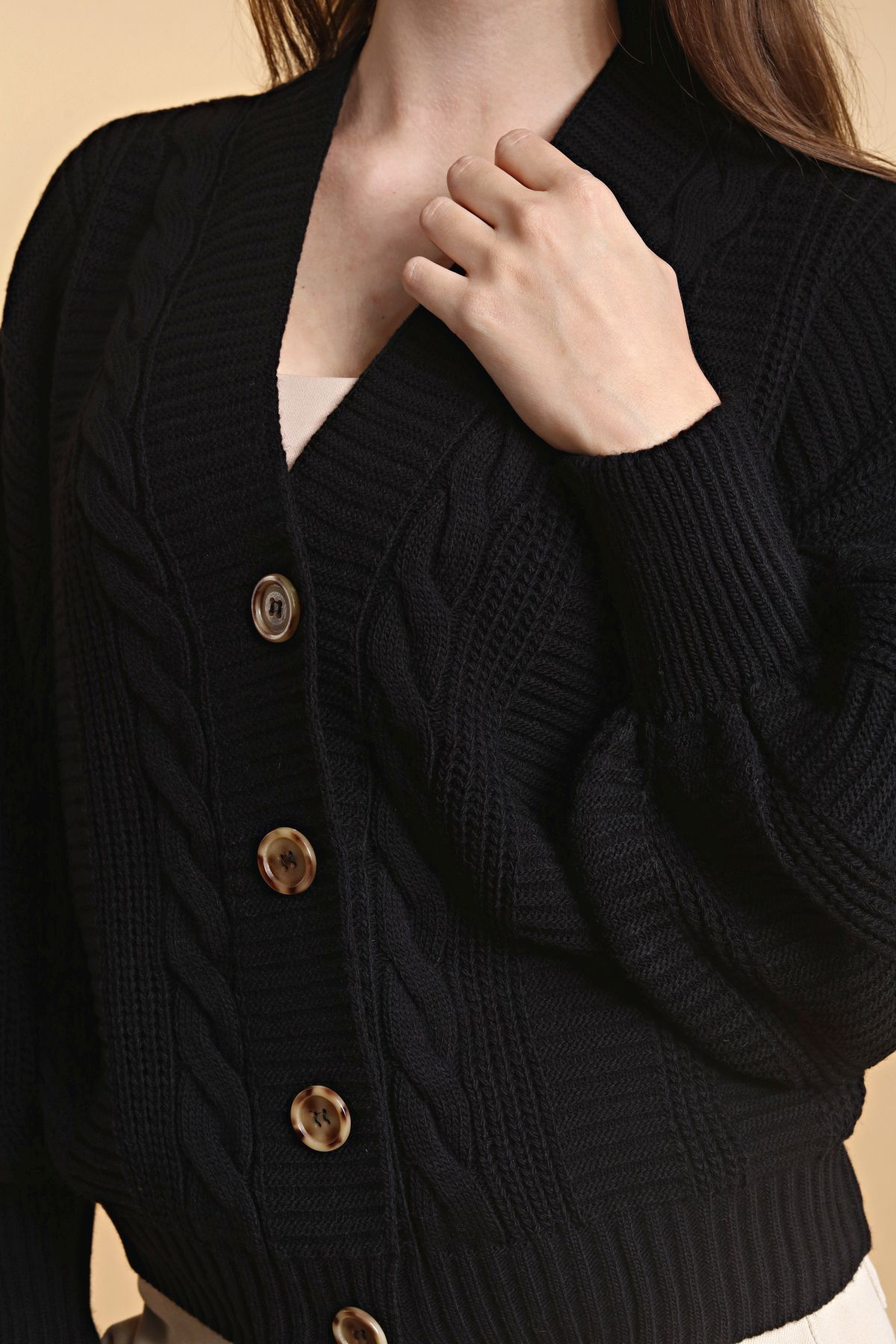 Dreamlike Saç Örgülü Triko Hırka