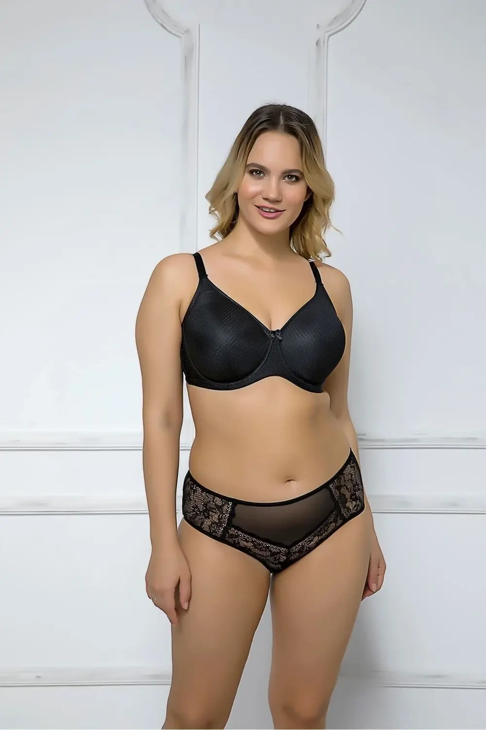 Kadın Siyah Toparlayıcı Minimizer Balenli Rahat Nefes Alan Terlet