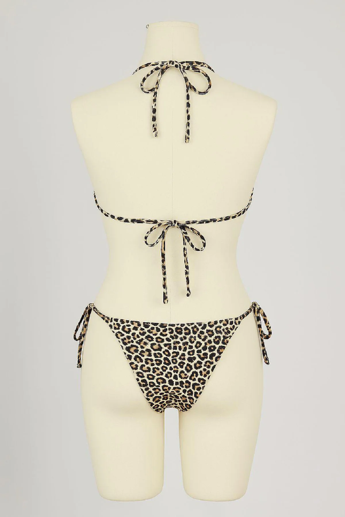 Kadın Siyah ve Leopar Detaylı Yandan Bağlamalı Bikini Takımı - Plaj Modası Fiyatı, Yorumları ve Özellikleri