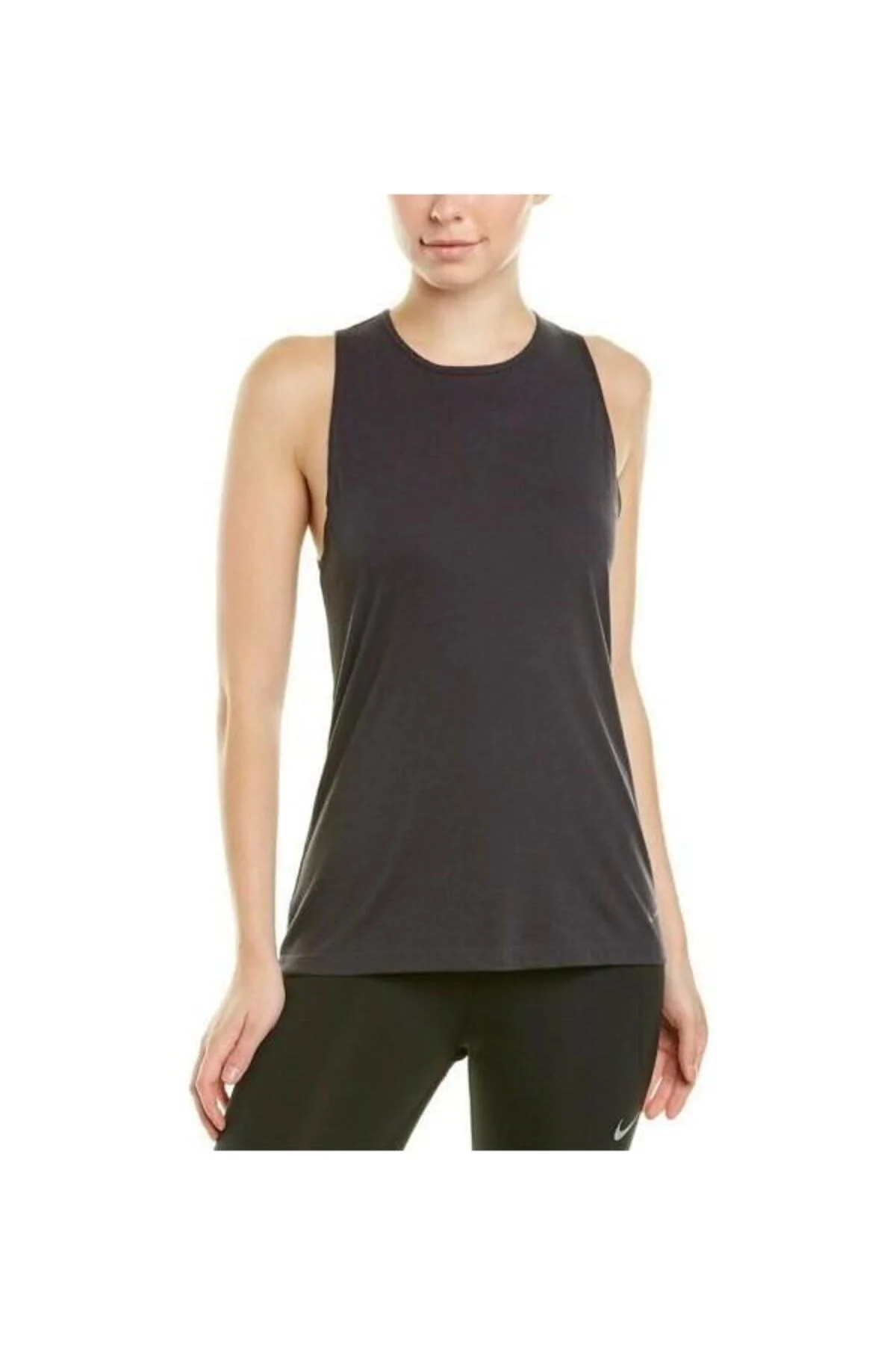 Kadın Siyah W Nk Dry Tank Studıo Open Back T-shirt AO9805-080