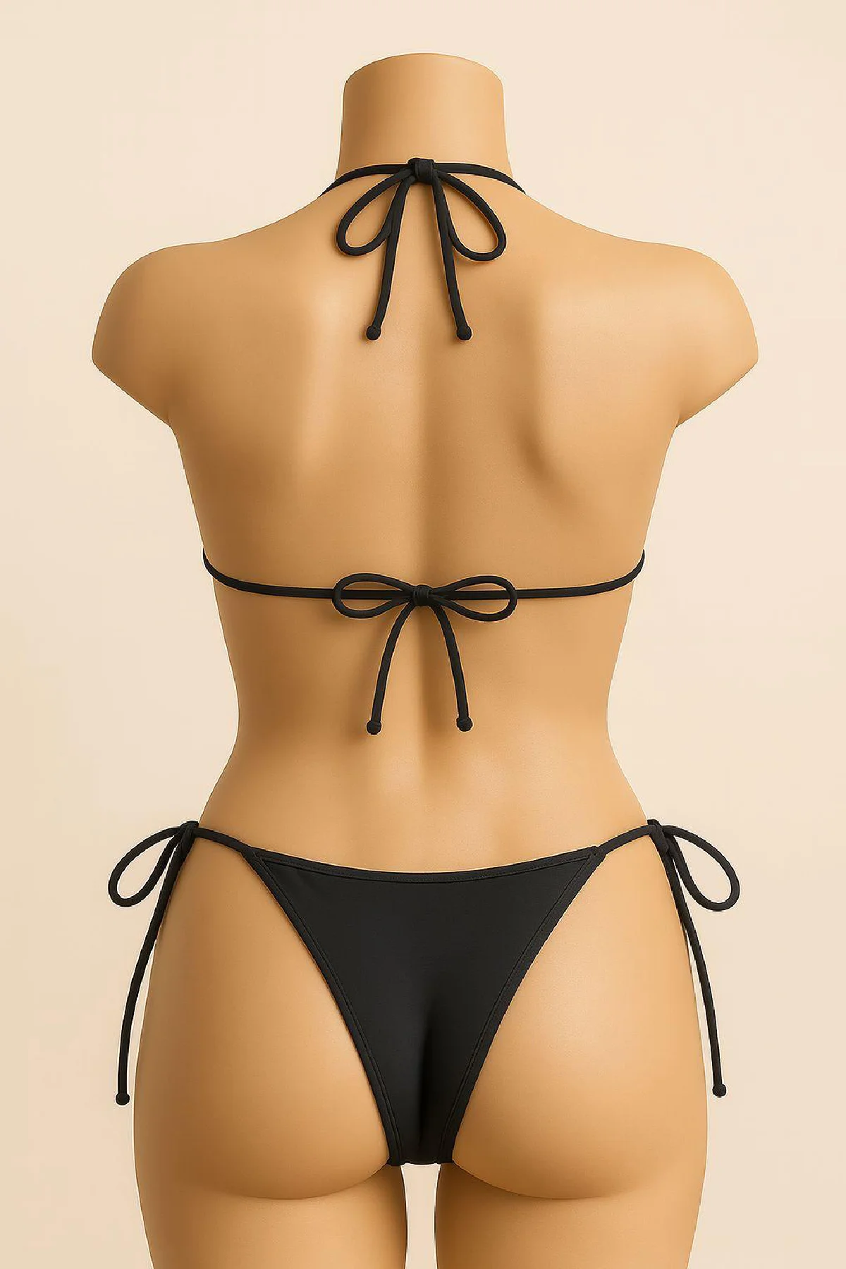 Kadın Siyah Yandan ve Boyundan Bağlamalı Bikini Mayo Takımı - Brazilian Kesim İki Parça Plaj Seti Fiyatı, Yorumları ve Özellikleri