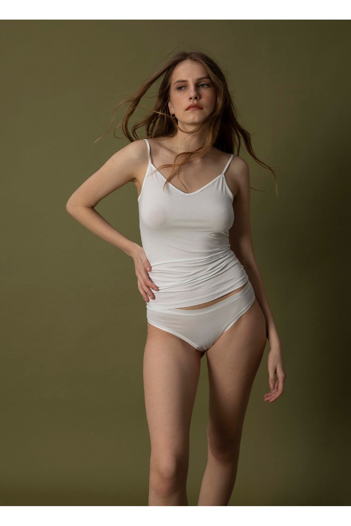 Blackspade Kadın Slip Aura Satin 1400 - Beyaz