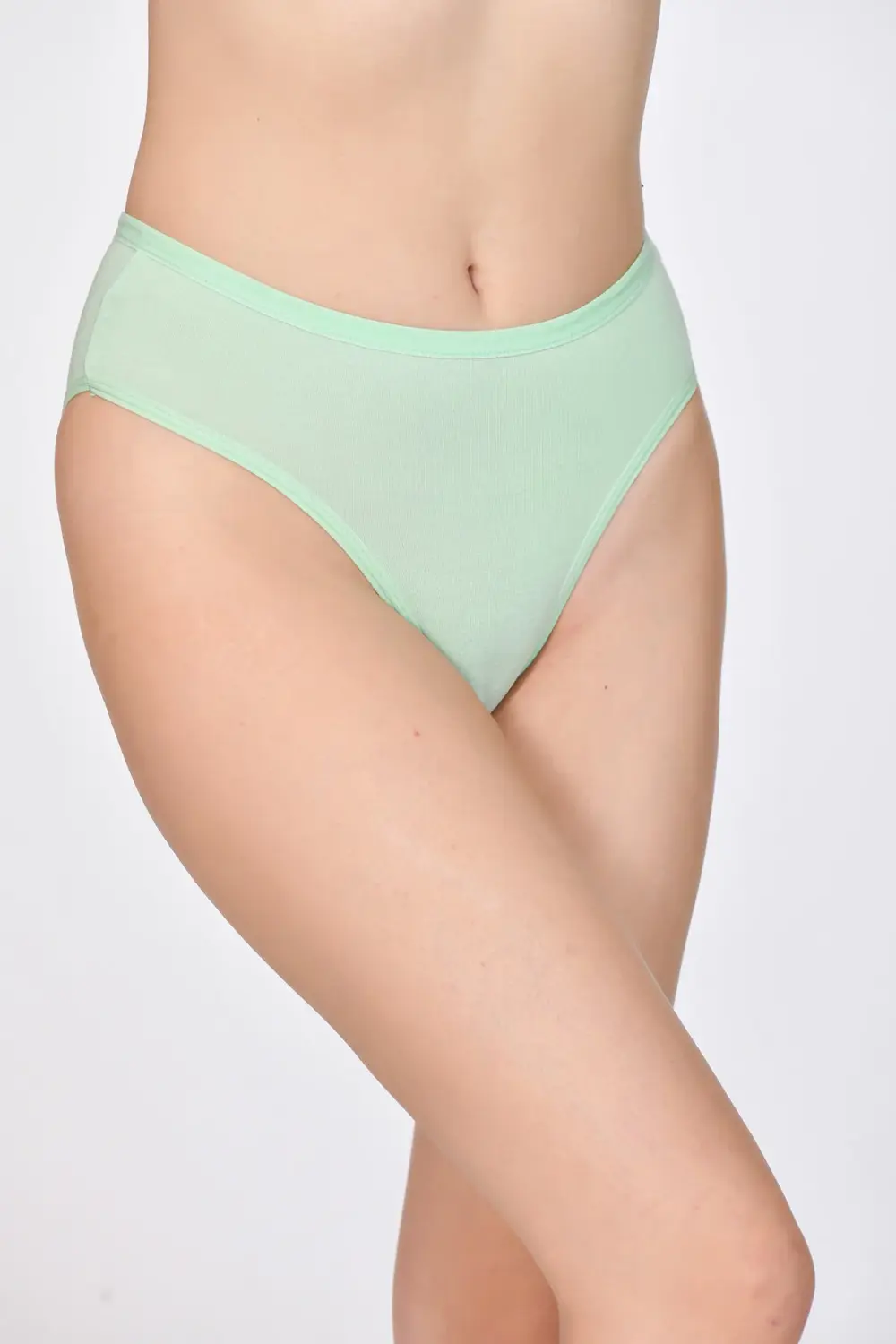 Kadın Slip Külot Açık Yeşil Renkli 4'lü paket
