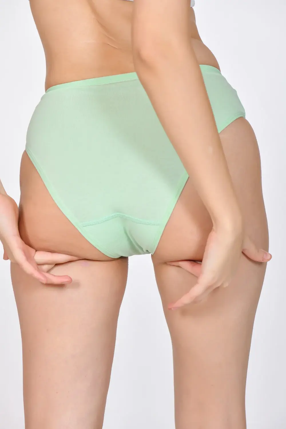 Kadın Slip Külot Açık Yeşil Renkli 4'lü paket