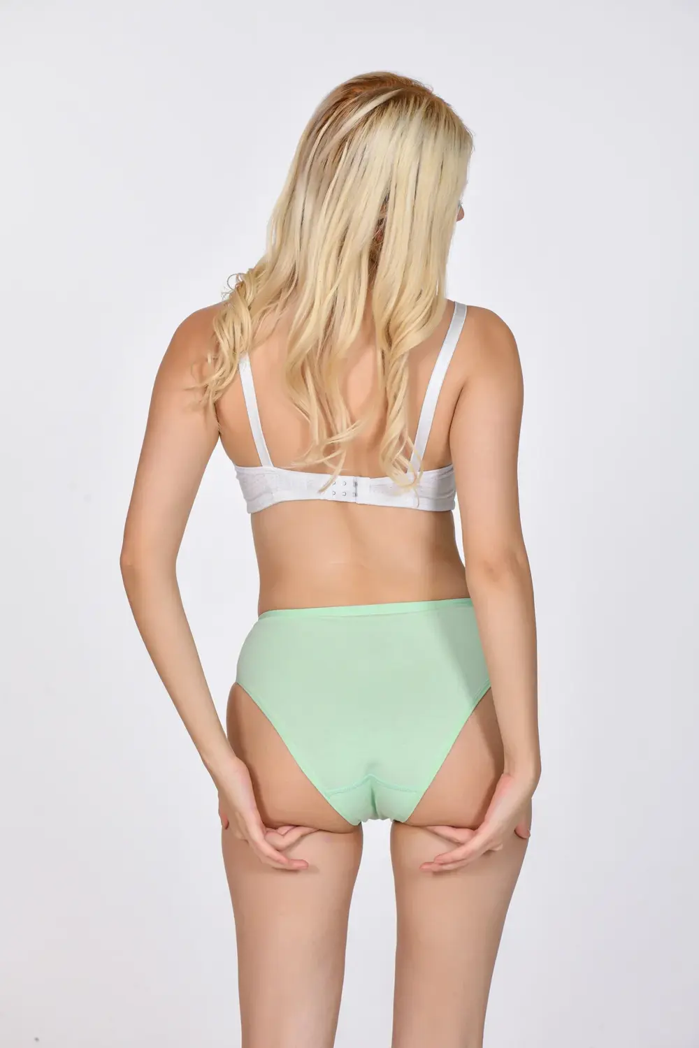 Kadın Slip Külot Açık Yeşil Renkli 4'lü paket