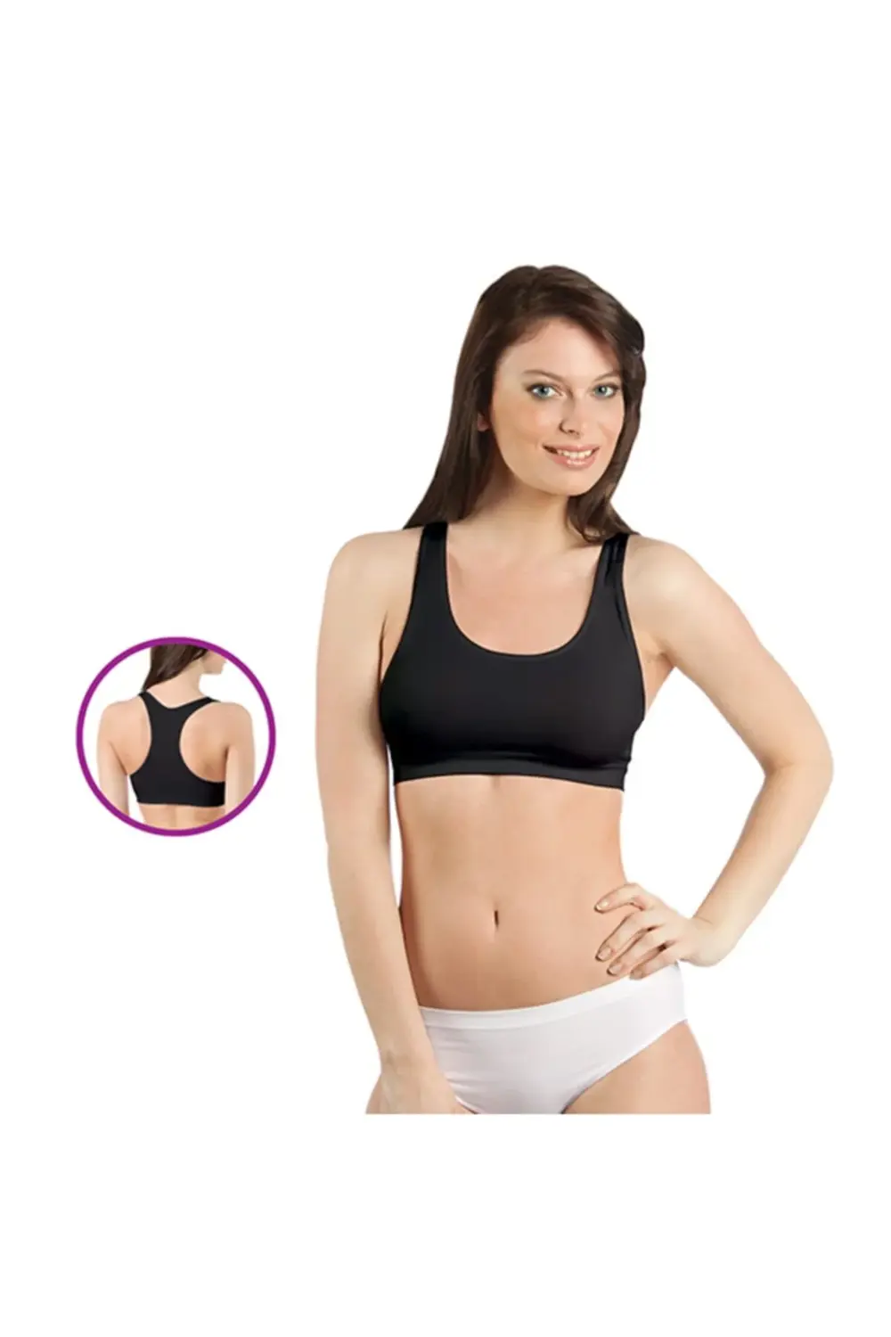 Kadın Sporcu Büstiyer , Destekli Siyah 772