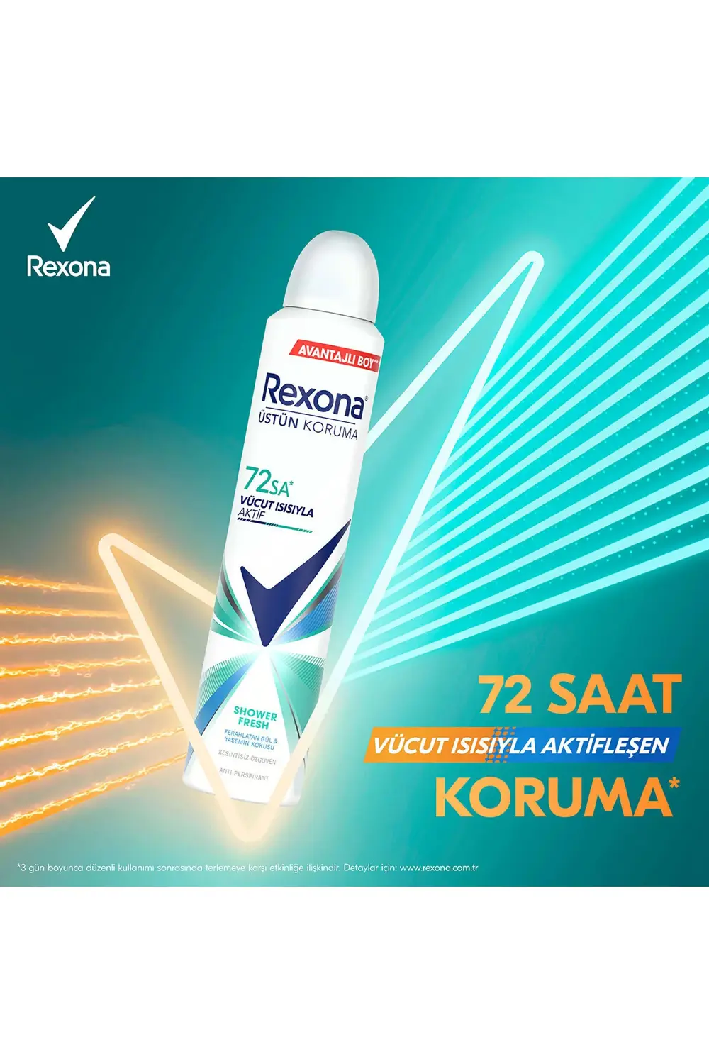 Kadın Sprey Deodorant Shower Fresh 72 Saat Kesintisiz Koruma 200