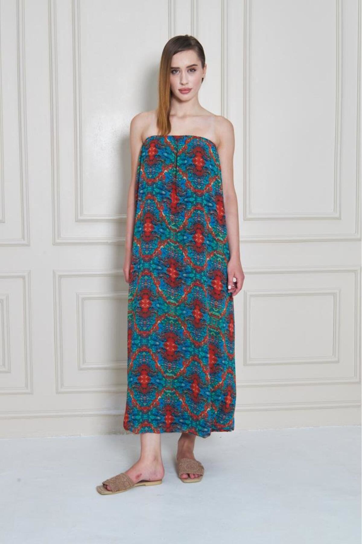 Pasaklı Giyim Kadın Straplez Astarlı Şifon Midi Yazlık Elbise 3753374 Pasaklı Giyim Kadın Straplez Astarlı Şifon Midi Yazlık Elbise 3753374