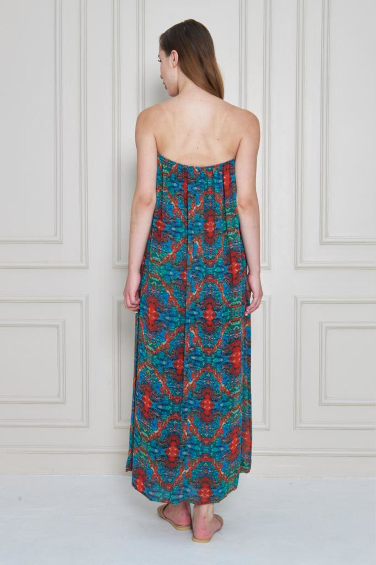 Pasaklı Giyim Kadın Straplez Astarlı Şifon Midi Yazlık Elbise 3753374 Pasaklı Giyim Kadın Straplez Astarlı Şifon Midi Yazlık Elbise 3753374