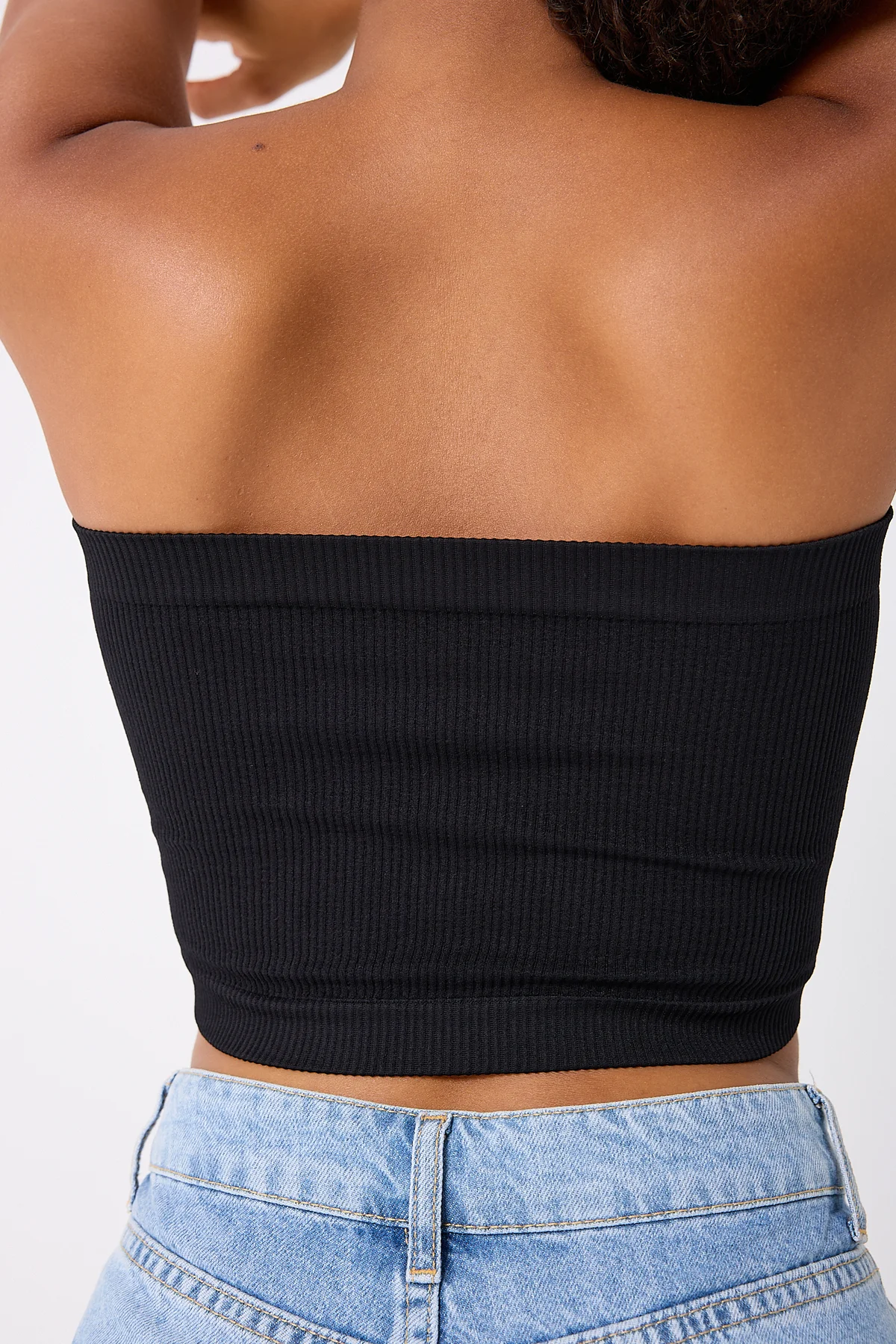 Kadın Straplez Crop Top