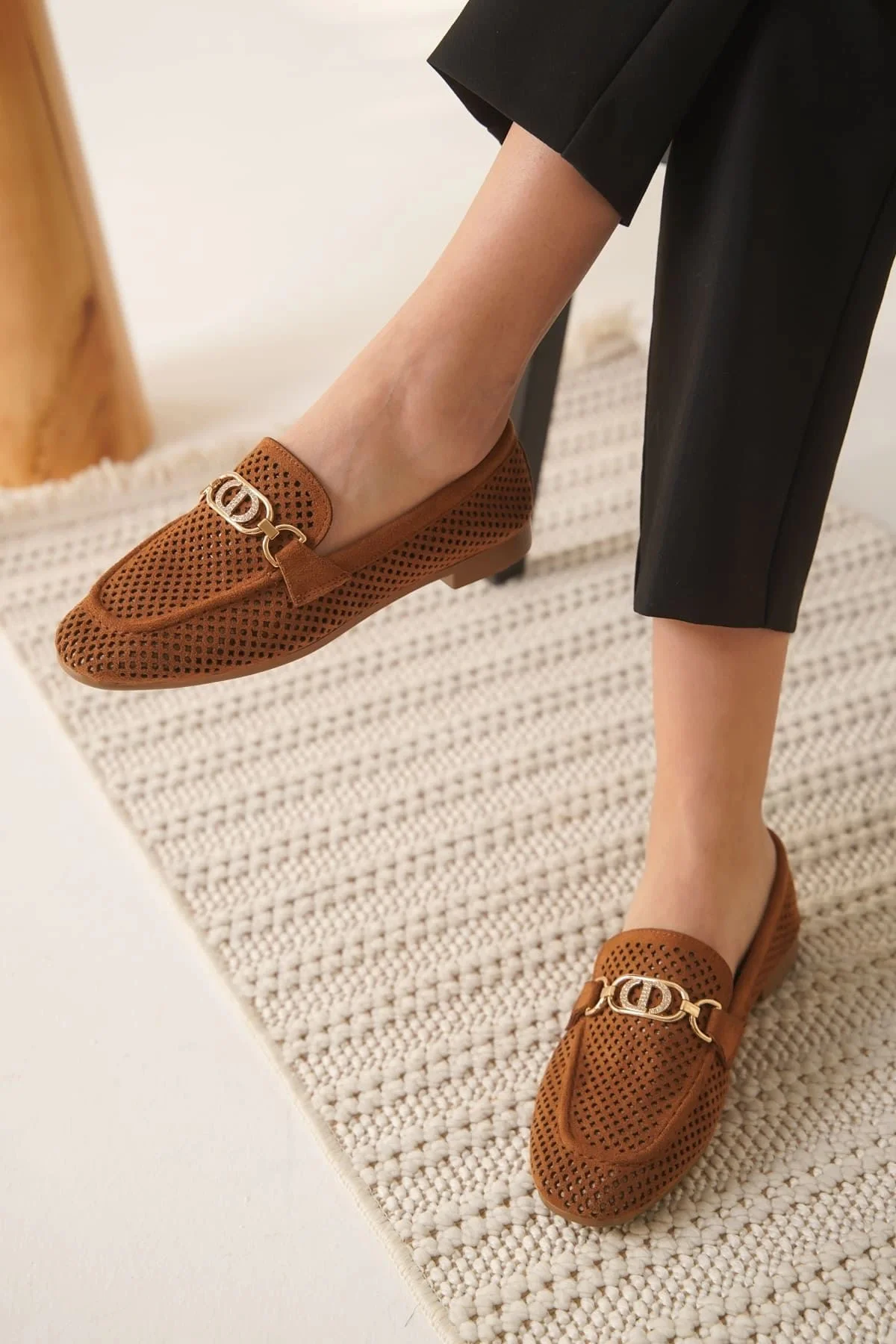 Kadın Süet Taba Günlük Ayakkabı TR27MS02C