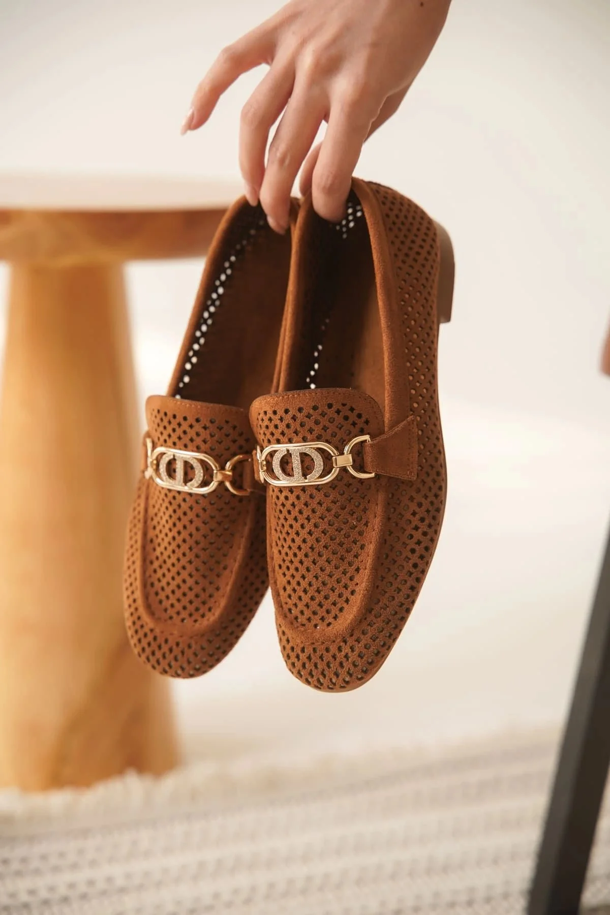 Kadın Süet Taba Günlük Ayakkabı TR27MS02C