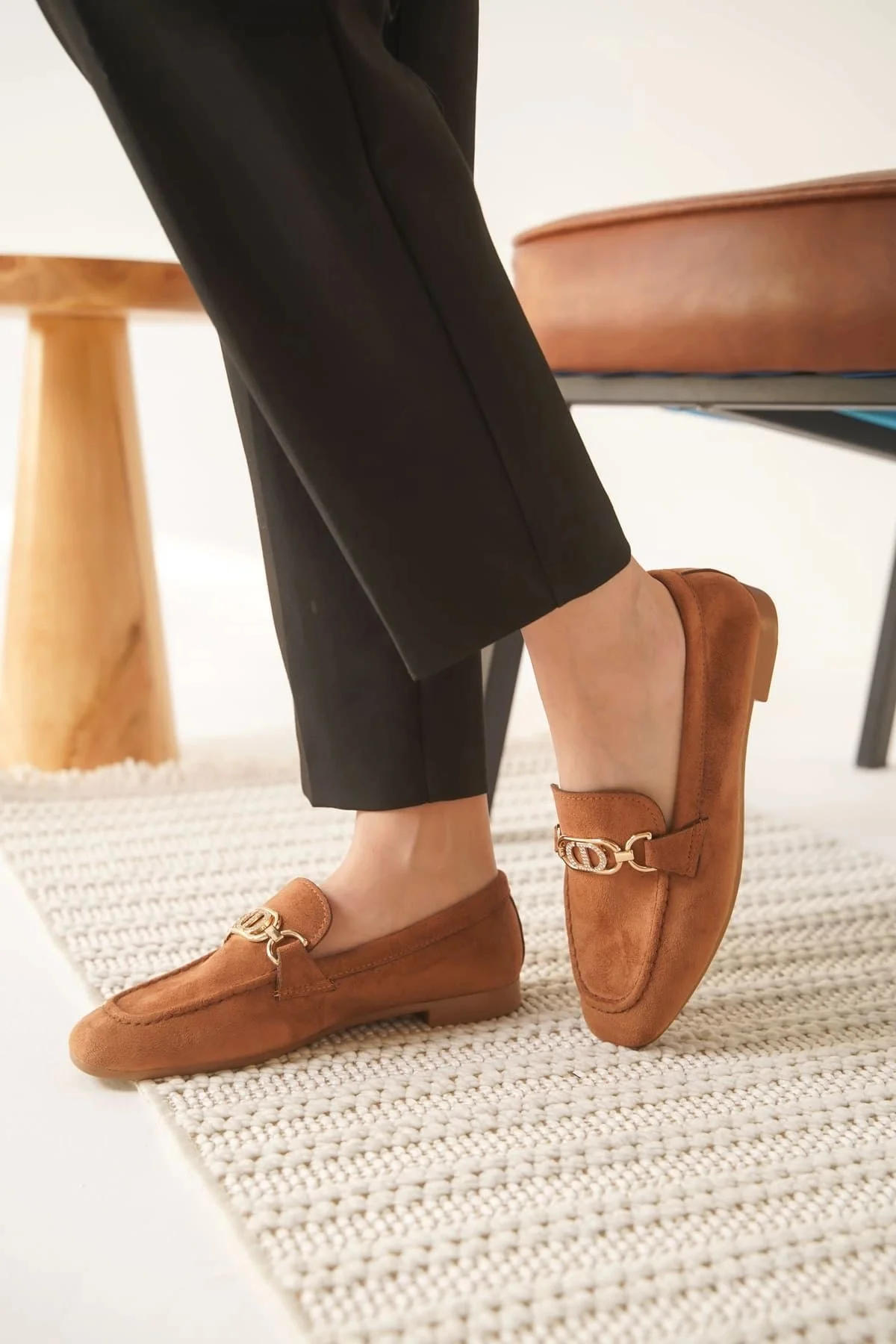 Kadın Süet Taba Günlük Ayakkabı TR27MS01C