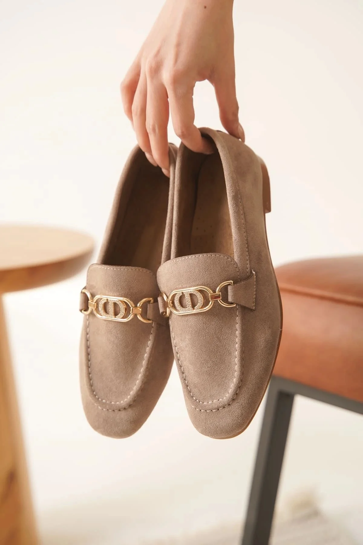 Kadın Süet Vizon Günlük Ayakkabı TR27MS01D